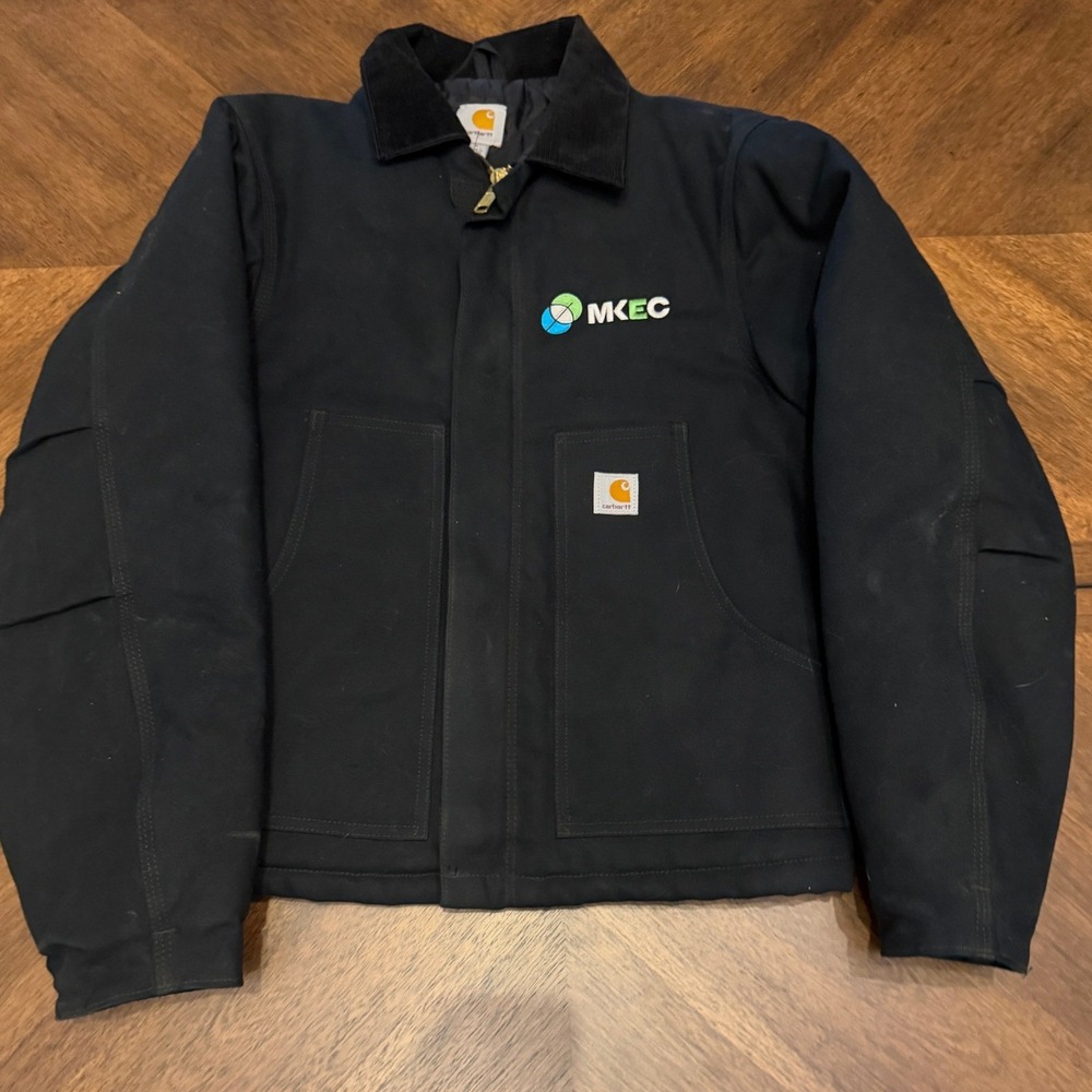 Carhartt Duck Arctic Traditional Jacket Black MKEC Logo S J002 BLK